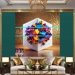 Cuboid 3D Natural Design Digital Wall Art Home Decor _85 - Image 2