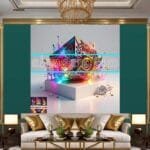 Cuboid 3D Natural Design Digital Wall Art Home Decor _88 - Image 3