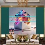 Cuboid 3D Natural Design Digital Wall Art Home Decor _94 - Image 3