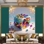 Cuboid 3D Natural Design Digital Wall Art Home Decor _96 - Image 3