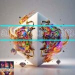 Cuboid 3D Natural Design Digital Wall Art Home Decor _100