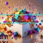 Cuboid 3D Natural Design Digital Wall Art Home Decor _111