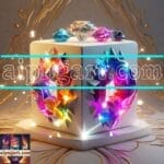 Cuboid 3D Natural Design Digital Wall Art Home Decor _120