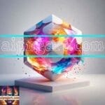 Cuboid 3D Natural Design Digital Wall Art Home Decor _122