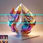 Cuboid 3D Natural Design Digital Wall Art Home Decor _141
