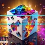 Cuboid 3D Natural Design Digital Wall Art Home Decor _143