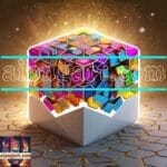 Cuboid 3D Natural Design Digital Wall Art Home Decor _160