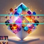 Cuboid 3D Natural Design Digital Wall Art Home Decor _168
