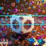 Cuboid 3D Natural Design Digital Wall Art Home Decor _48