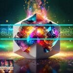 Cuboid 3D Natural Design Digital Wall Art Home Decor _60