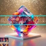 Cuboid 3D Natural Design Digital Wall Art Home Decor _75