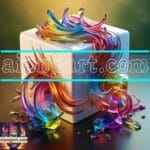 Cuboid 3D Natural Design Digital Wall Art Home Decor _86