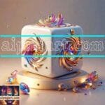 Cuboid 3D Natural Design Digital Wall Art Home Decor _89