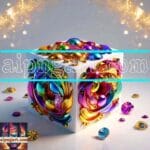 Cuboid 3D Natural Design Digital Wall Art Home Decor _96