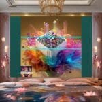 Cuboid 3D Natural Design Digital Wall Art Home Decor _10 - Image 2