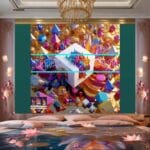 Cuboid 3D Natural Design Digital Wall Art Home Decor _15 - Image 2