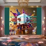 Cuboid 3D Natural Design Digital Wall Art Home Decor _16 - Image 2