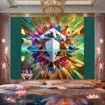 Cuboid 3D Natural Design Digital Wall Art Home Decor _06 - Image 2