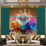 Cuboid 3D Natural Design Digital Wall Art Home Decor _10 - Image 3