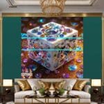 Cuboid 3D Natural Design Digital Wall Art Home Decor _11 - Image 3