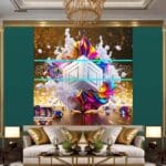 Cuboid 3D Natural Design Digital Wall Art Home Decor _14 - Image 3