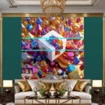 Cuboid 3D Natural Design Digital Wall Art Home Decor _15 - Image 3