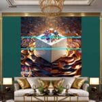 Cuboid 3D Natural Design Digital Wall Art Home Decor _02 - Image 3