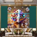 Cuboid 3D Natural Design Digital Wall Art Home Decor _23 - Image 3