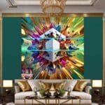 Cuboid 3D Natural Design Digital Wall Art Home Decor _06 - Image 3