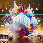 Cuboid 3D Natural Design Digital Wall Art Home Decor _14