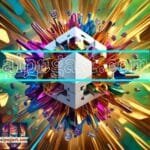 Cuboid 3D Natural Design Digital Wall Art Home Decor _06