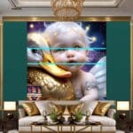 Beautiful Baby Natural Artistic Digital Wall Art Home Decor _08 - Image 3