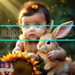 Beautiful Baby Natural Artistic Digital Wall Art Home Decor _13