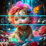 Beautiful Baby Natural Artistic Digital Wall Art Home Decor _36