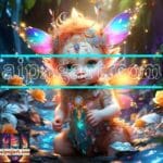 Beautiful Baby Natural Artistic Digital Wall Art Home Decor _94