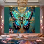 Butterfly Golden Frame Artistic Digital Wall Art Decor _101 - Image 2
