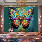 Butterfly Golden Frame Artistic Digital Wall Art Decor _107 - Image 2
