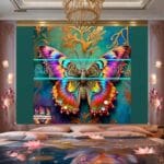 Butterfly Golden Frame Artistic Digital Wall Art Decor _109 - Image 2