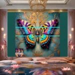 Butterfly Golden Frame Artistic Digital Wall Art Decor _111 - Image 2