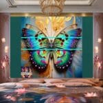 Butterfly Golden Frame Artistic Digital Wall Art Decor _112 - Image 2