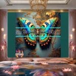 Butterfly Golden Frame Artistic Digital Wall Art Decor _115 - Image 2