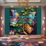 Butterfly Golden Frame Artistic Digital Wall Art Decor _31 - Image 2