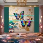 Butterfly Golden Frame Artistic Digital Wall Art Decor _53 - Image 2
