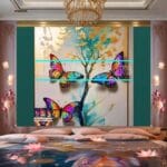 Butterfly Golden Frame Artistic Digital Wall Art Decor _54 - Image 2
