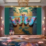 Butterfly Golden Frame Artistic Digital Wall Art Decor _56 - Image 2