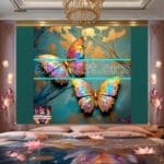 Butterfly Golden Frame Artistic Digital Wall Art Decor _58 - Image 2