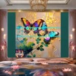 Butterfly Golden Frame Artistic Digital Wall Art Decor _62 - Image 2