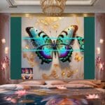 Butterfly Golden Frame Artistic Digital Wall Art Decor _69 - Image 2