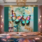 Butterfly Golden Frame Artistic Digital Wall Art Decor _70 - Image 2