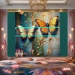 Butterfly Golden Frame Artistic Digital Wall Art Decor _71 - Image 2